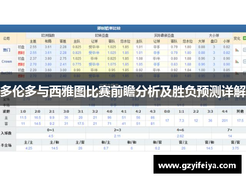多伦多与西雅图比赛前瞻分析及胜负预测详解